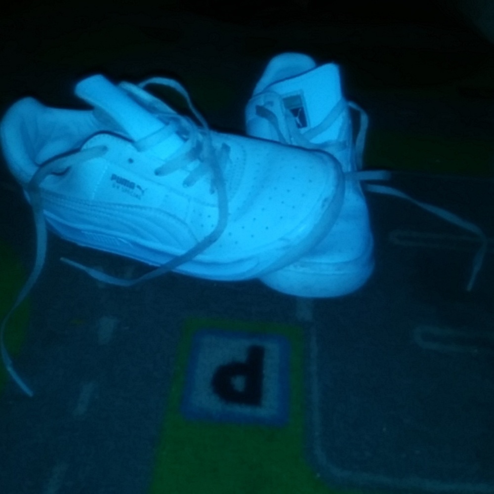 White kid sneakers